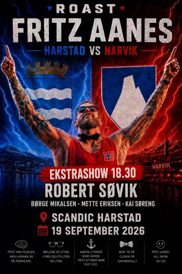 EKSTRASHOW... Roast - Fritz Aanes. Harstad VS Narvik